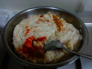 chicken minced and potato paste