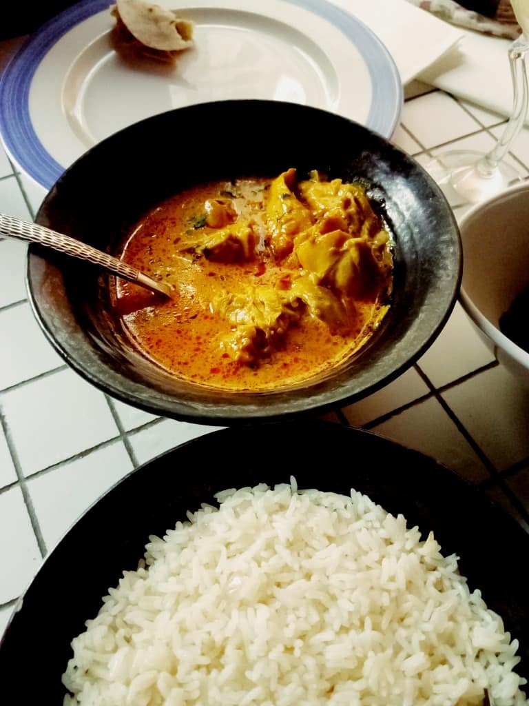 Singapore chicken curry