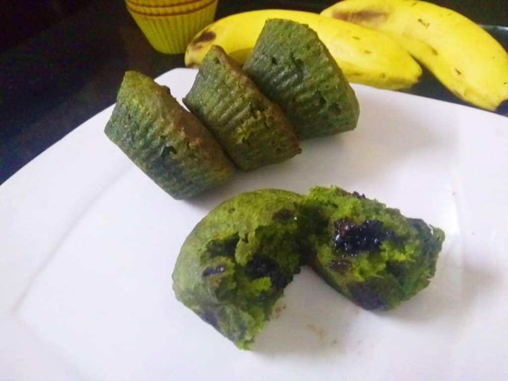 Spinach banana muffins