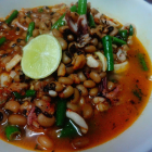Tomato and white  beans seafood stew