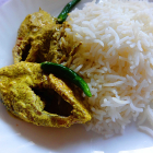 Ilish machh bhape(steamed hilsa fish in mustard sauce)