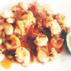Prawns in tomato basil and lime sauce