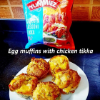 Breakfast egg muffins with chicken