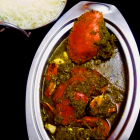Crab green curry Maharashtrian style