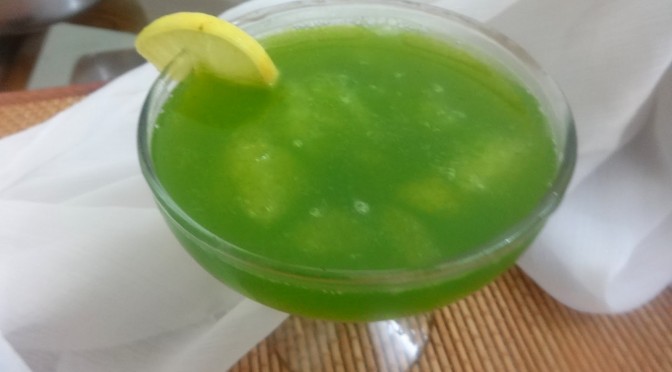 CILANTRO JUICE WITH LEMON SORBET
