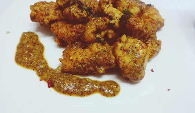 Chicken battered fry with honey mustard sauce
