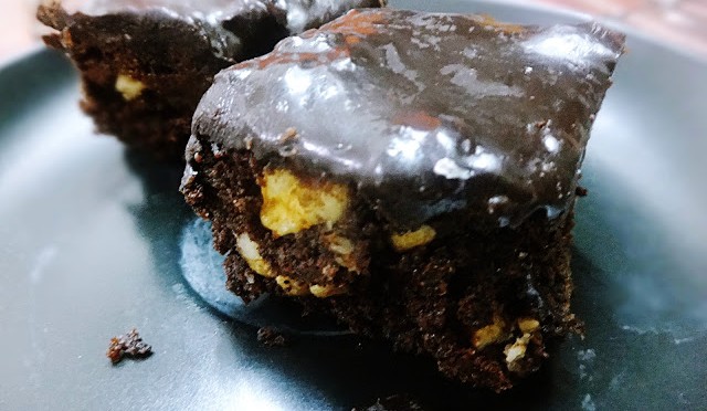Easy chocolate Walnut brownie(Eggless)