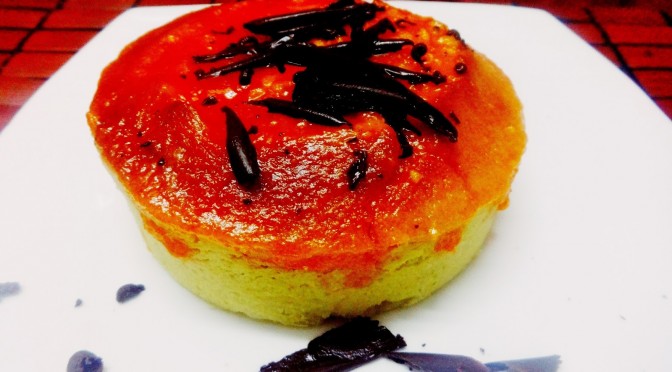 Vanilla pound cake with orange glaze