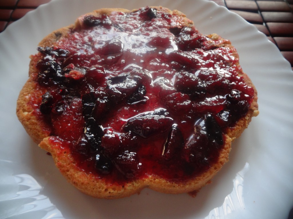 Wheat Plum cake topped with plum jam Indrani’s recipes cooking and travel blog