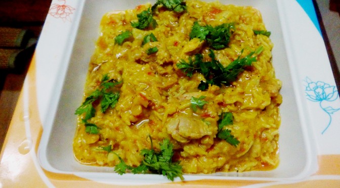 Murgir Khichuri(Rice ,lentils and chicken cassarole)
