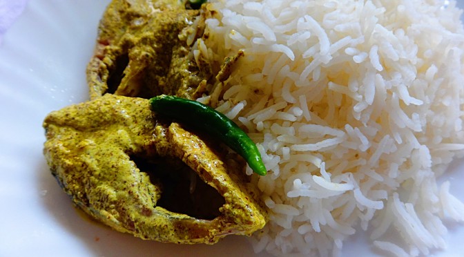 Ilish machh bhape(steamed hilsa fish in mustard sauce)