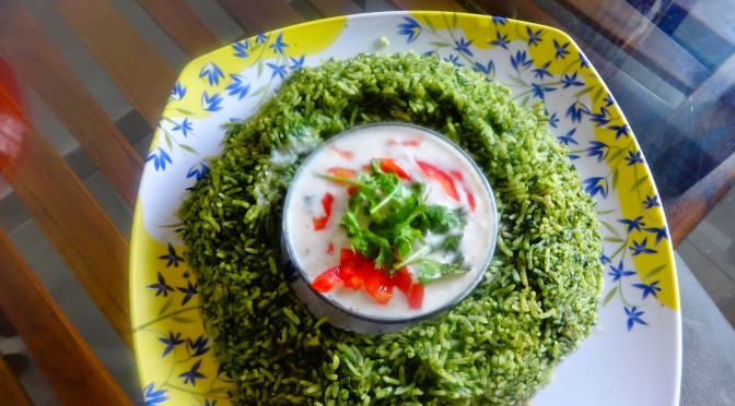 Spinach Rice Indian Recipe