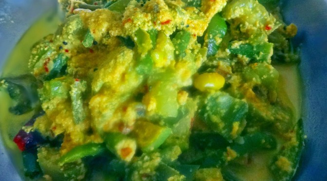 Green Veggies in poppy seed paste( posto)