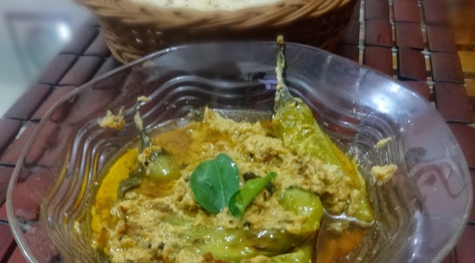 Mirchi ka salan(jalapenos in sesame and roasted peanuts paste)