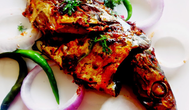 Grilled Goan fish ambotic