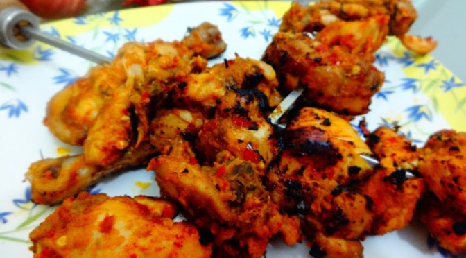 Fiery grilled chicken