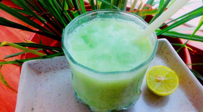Fresh Lemon grass coconut milk crusher drink