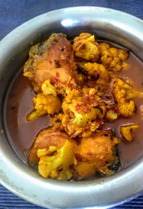 fish curry with cauliflower