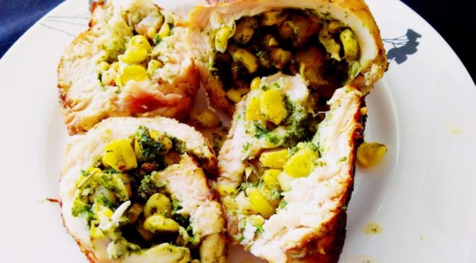 Chicken roulade Indian style