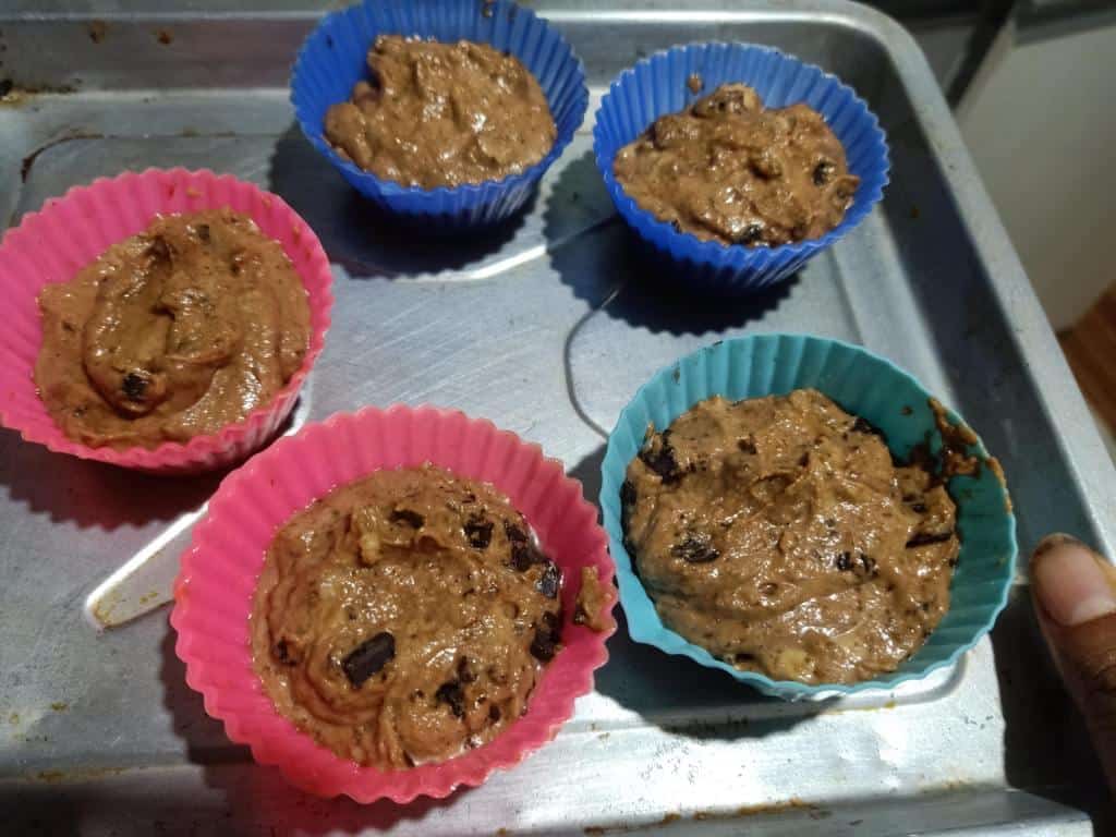 Chocolate digestive biscuits muffins