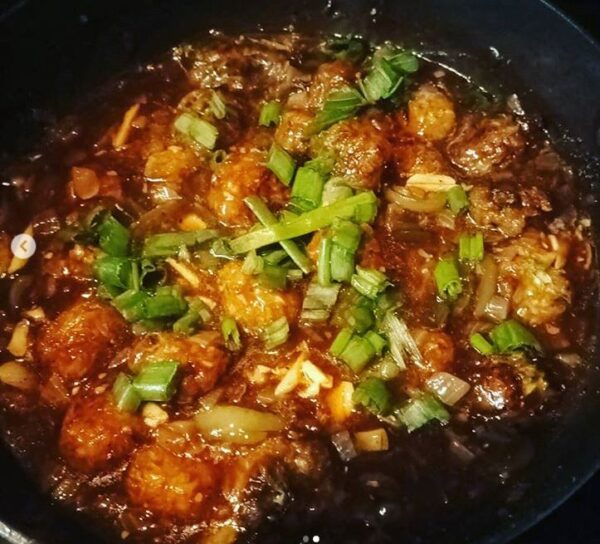 Vegetable manchurian gravy with Lee Kum Kee light soy sauce Indrani’s