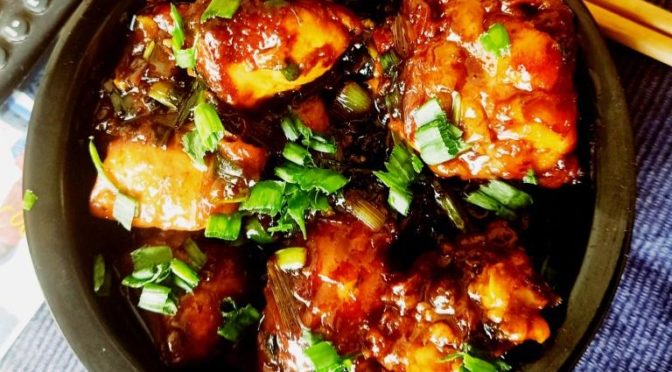 Honey chili glazed chicken