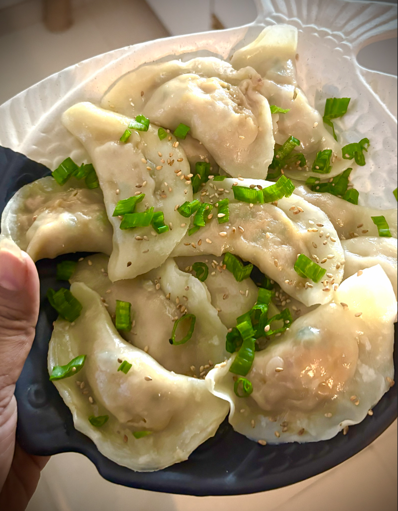Homemade Chinese dumplings from scratch
